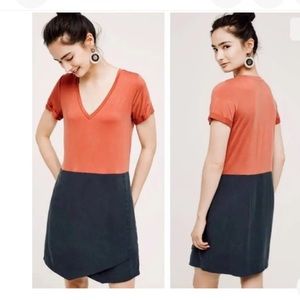 Anthropologie Dolan Colorblock Casual T- Shirt Dress